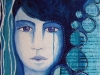 Painting by Tara Leaver: Blue Girl