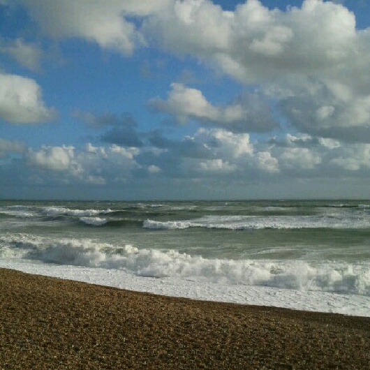 beach on a windy day