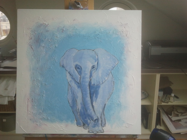 Elephant in progress: more shading