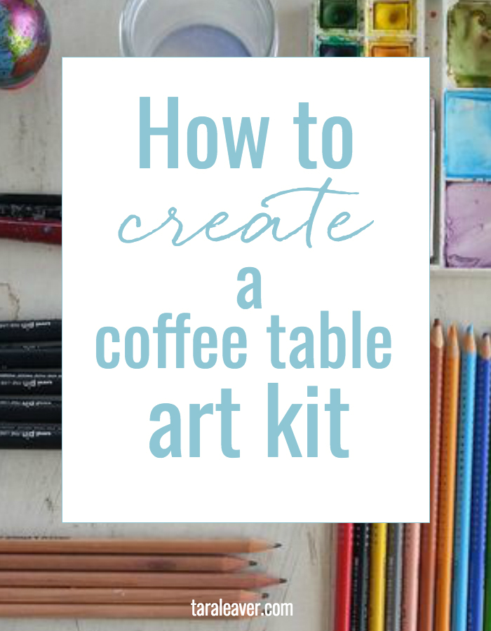 How to create a coffee table art kit - some ideas and examples of how to create a mini studio you can use when you're watching Netflix :)