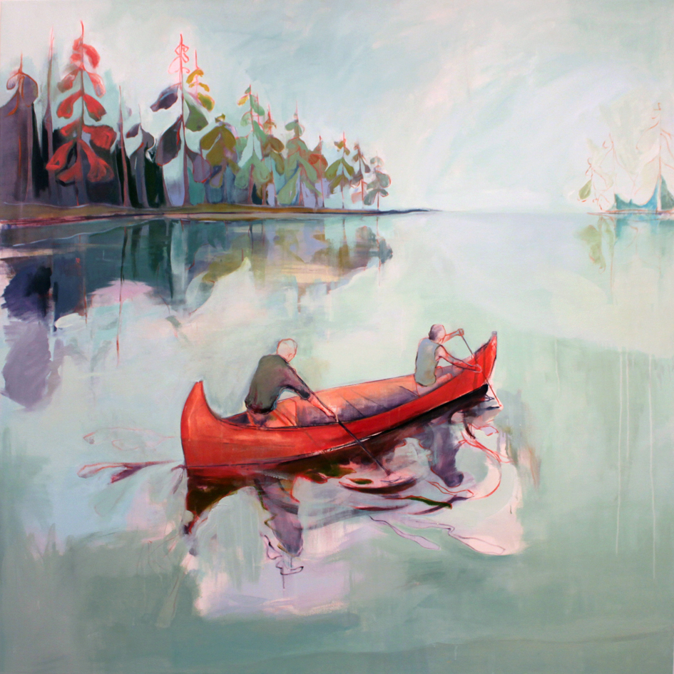 Charlotte Evans reflected-(red-canoe)-2012