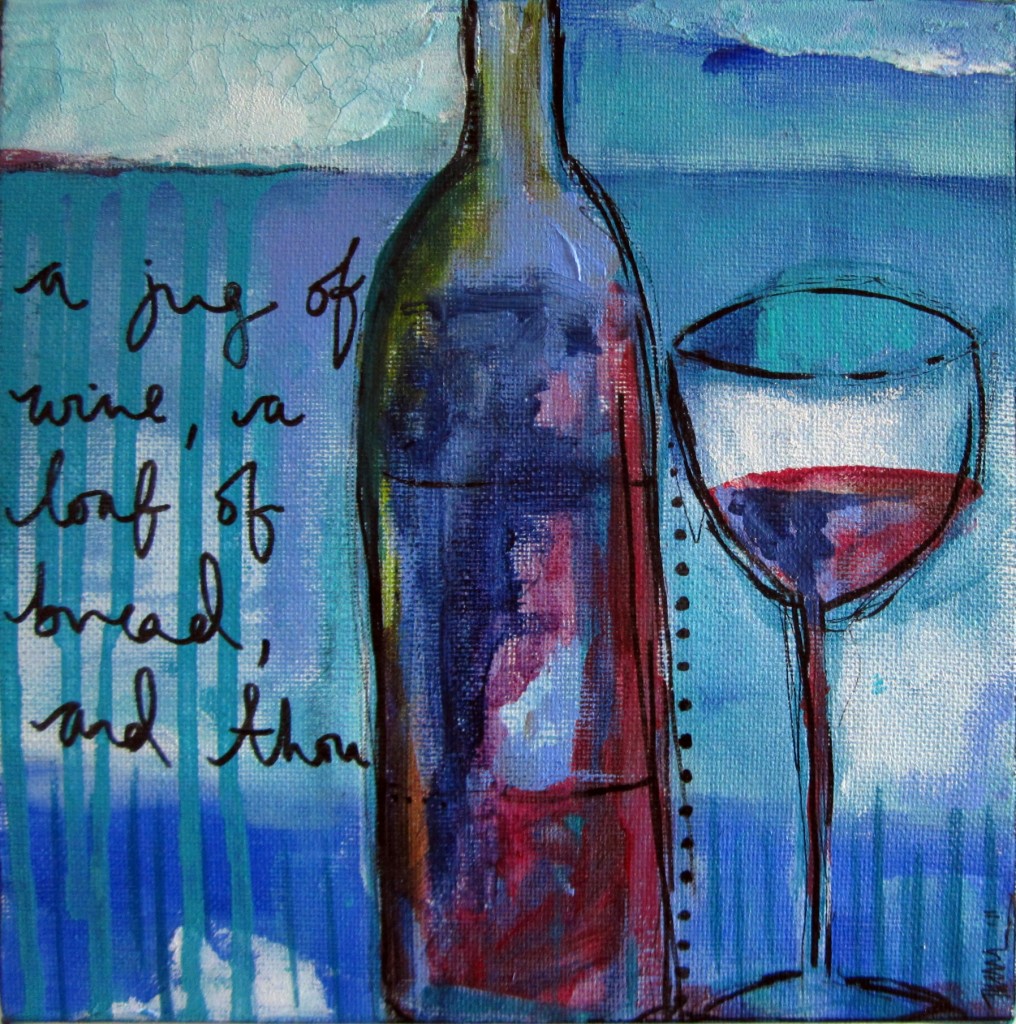 a jug of wine