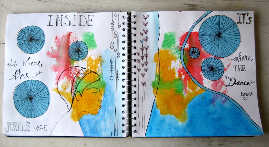 where the jewels are; sketchbook pages and poetry