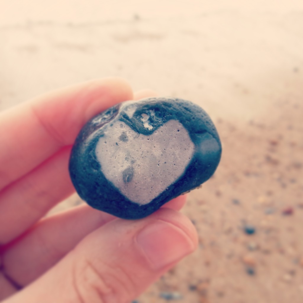 stone with a heart inside