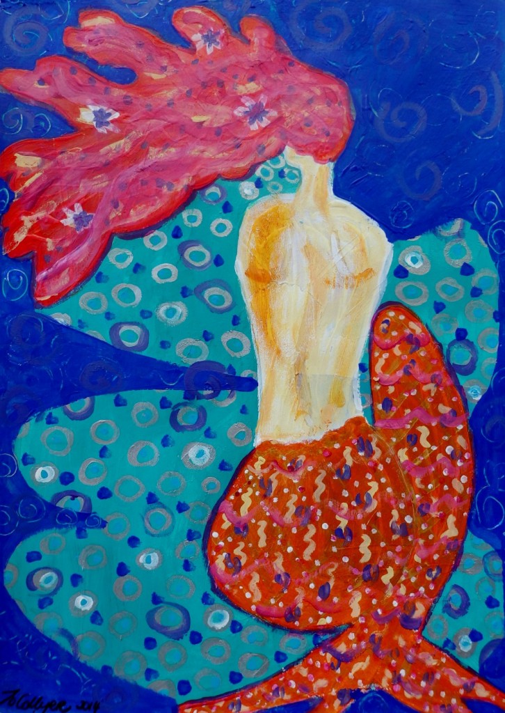 Klimt-inspired mermaid by Jo Collyer
