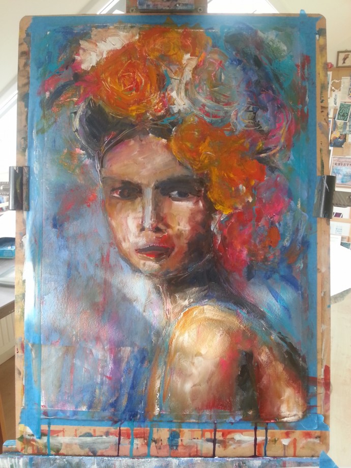 Flower Girl :: the process of a painting - Tara Leaver