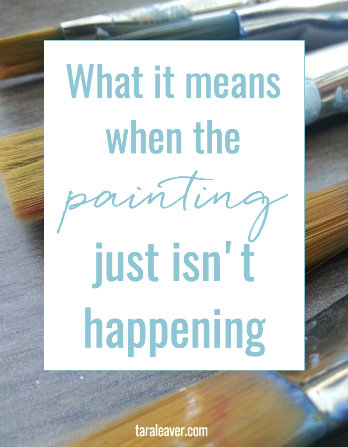 What it means when the painting just isn't happening - some alternative ways to look at it that don't involve beating yourself up or endless frustration. What if there's another reason - one you can work with?