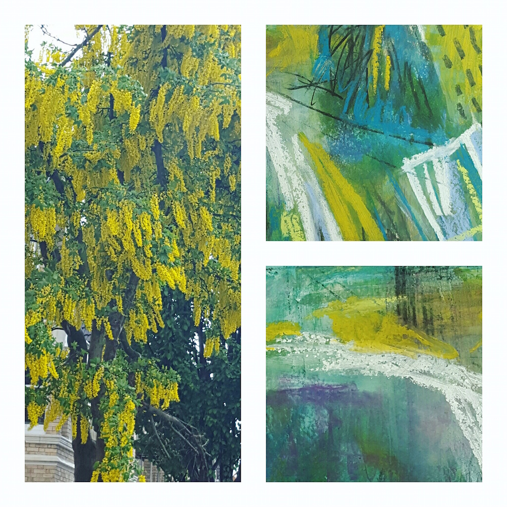 Laburnum tree painting inspiration