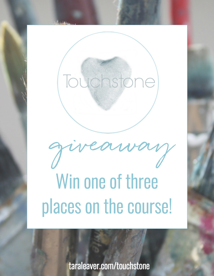 Touchstone Giveaway 2016 - win one of three places on the September 2016 session of the course by entering before 22 August 2016