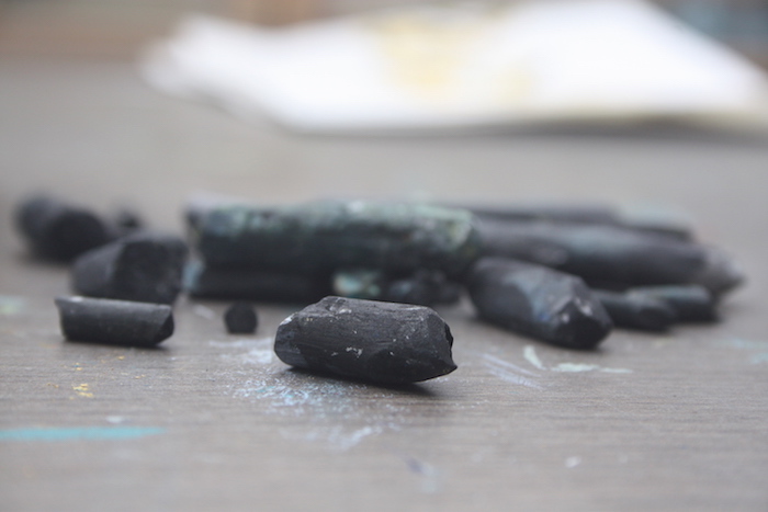 Lovely tactile messy charcoal