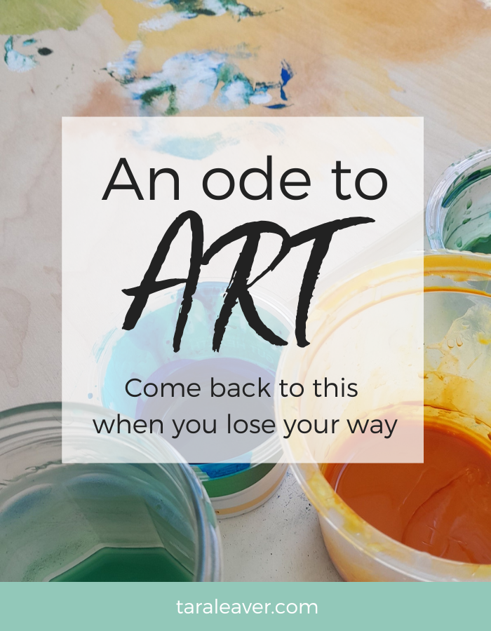 An ode to art - come back to this when you lose your way