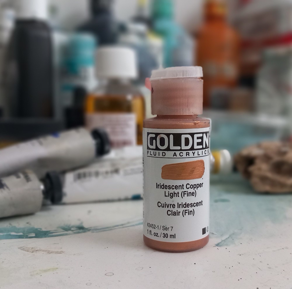 Golden Fluid Acrylic Iridescent Copper