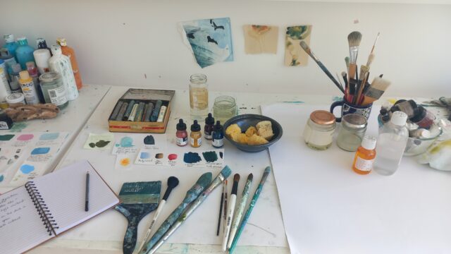 Art studio table top