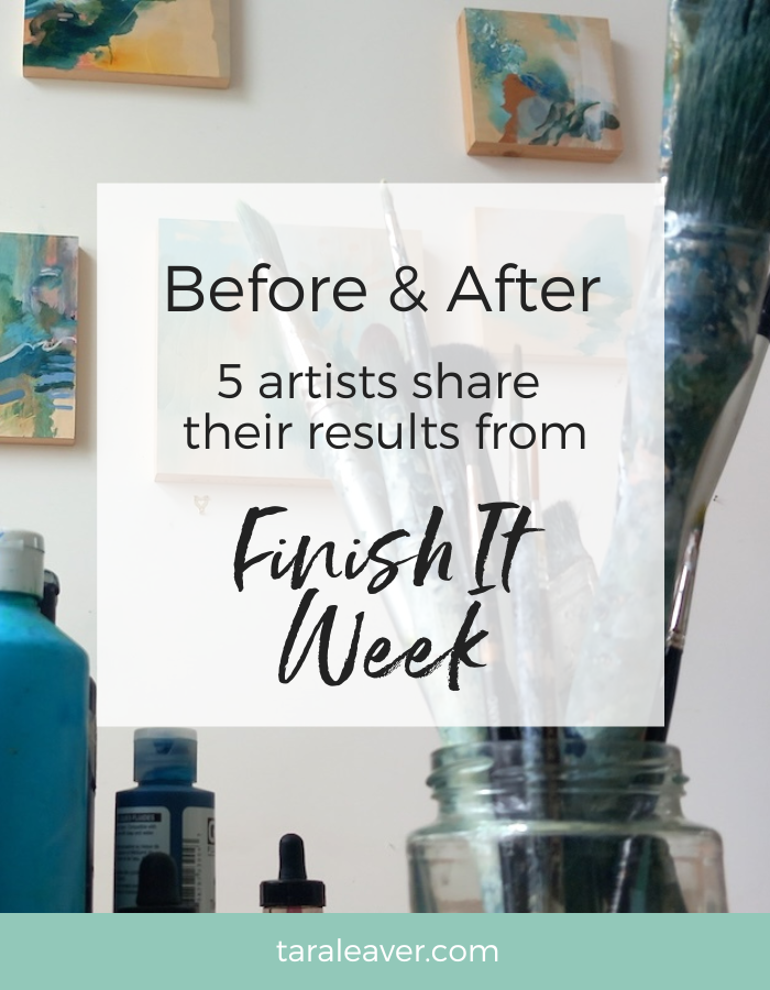 Before and After - 5 artists share their results from Finish It Week