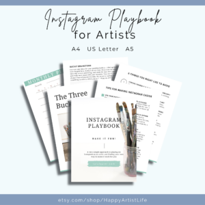 Instagram Playbook for Artists - tips, tricks and a printable planner for artists who want to use Instagram intentionally and with ease